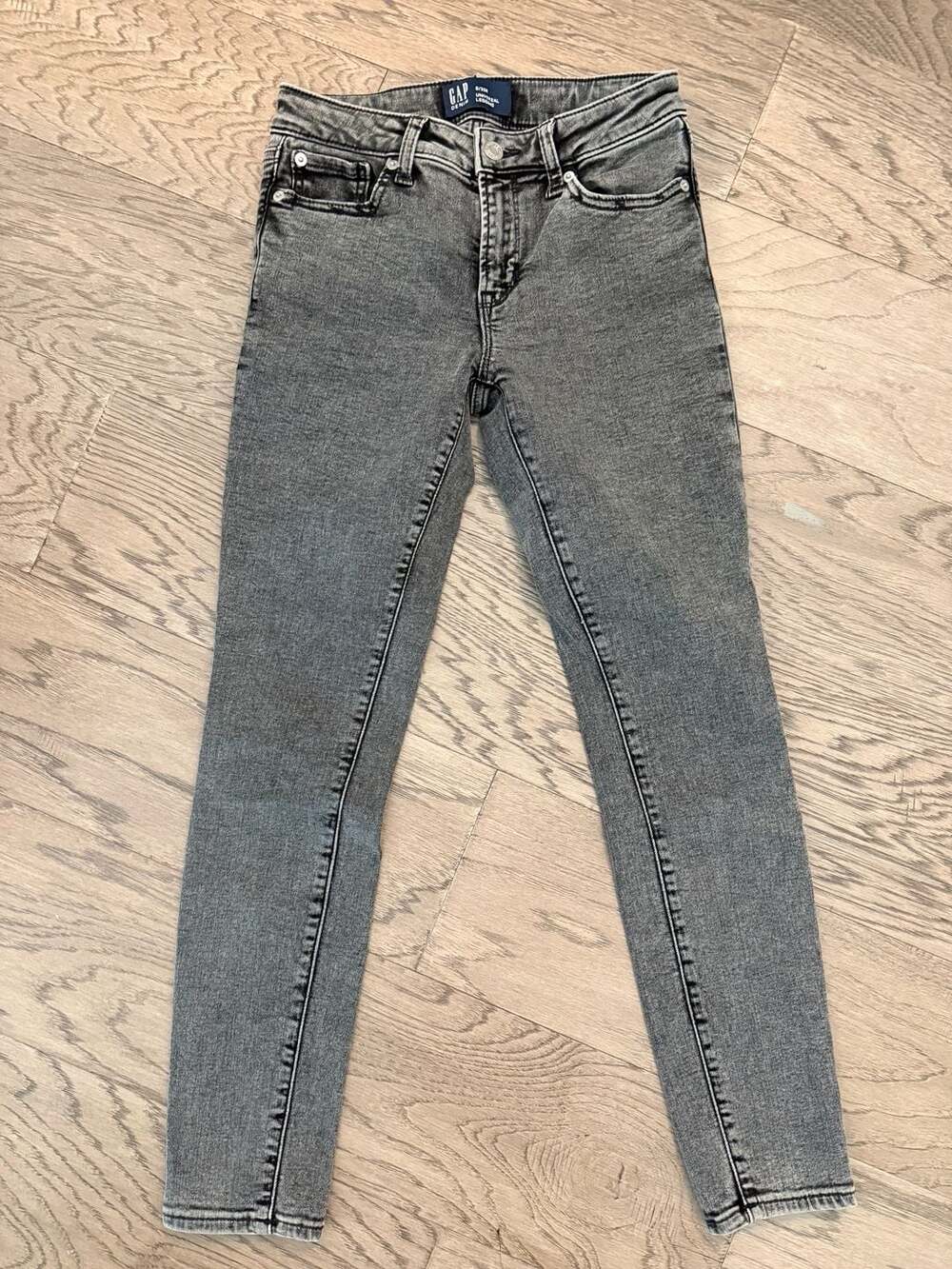 Gap Universal Legging Jeans 0/25R Gray Acid Wash Skinny Denim